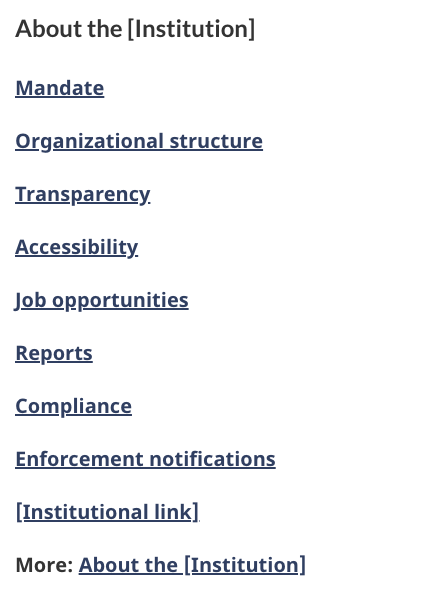 About the institution for small screens. Text version below: